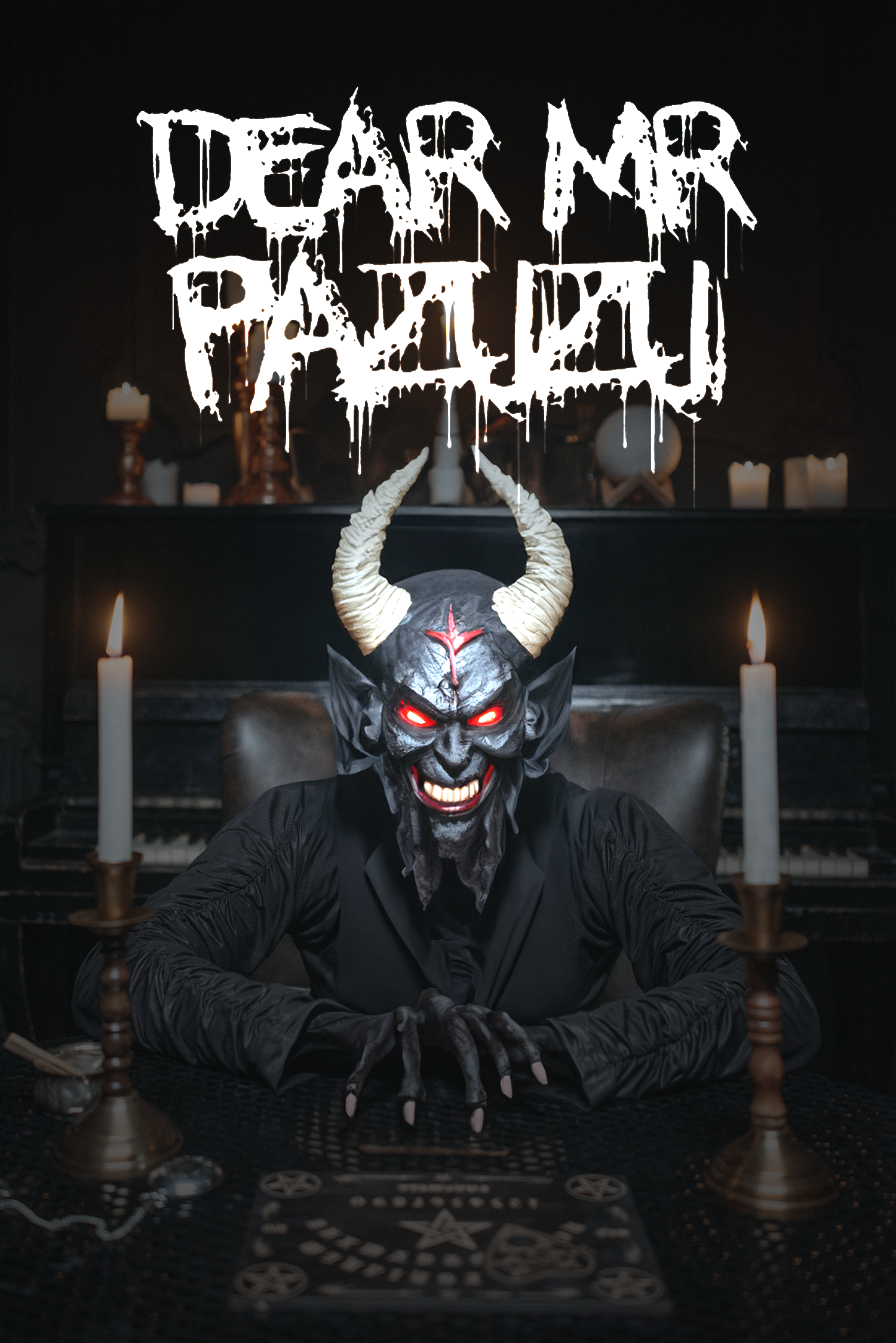 Dear Mr Pazuzu Font Dear Mr Pazuzu Font, a bold, eroded font with a demonic and bloody style.
