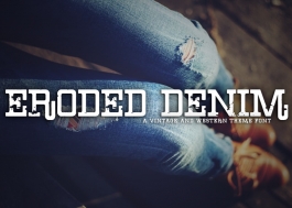 Eroded Denim Font